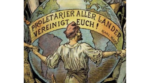 Disegno di proletario che si tiene per mano con altri